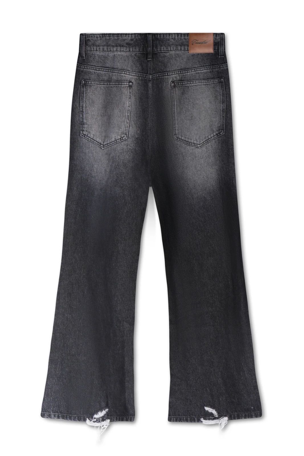Crashed Studios Black Baggy Flare Denim