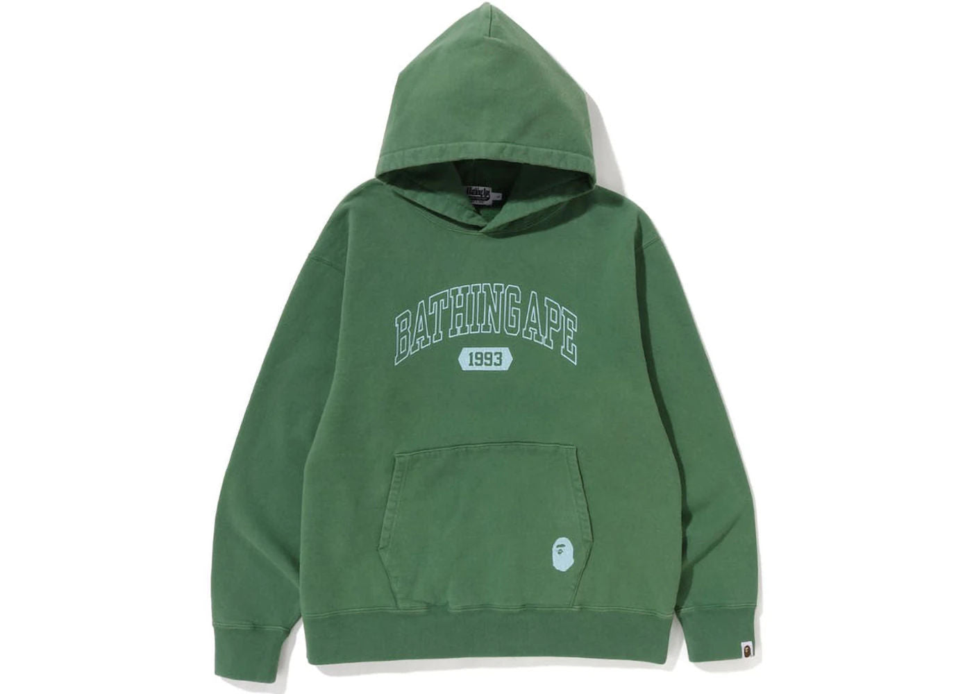 BAPE Bathing Ape Relaxed Fit Pullover Hoodie Green