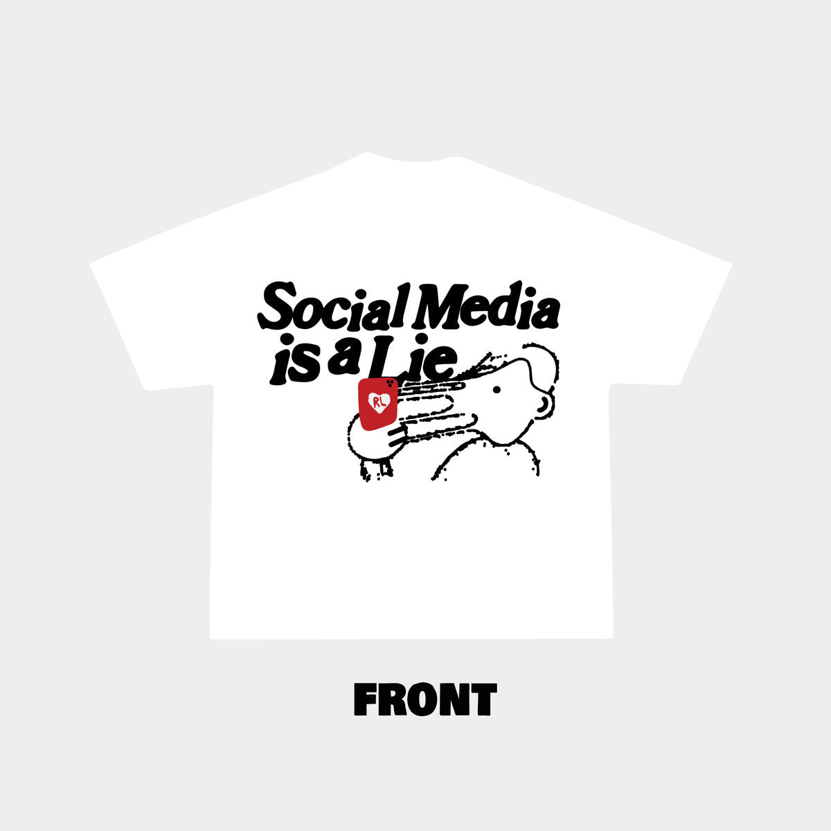 Red Letters Social Media Lied V2 Tee