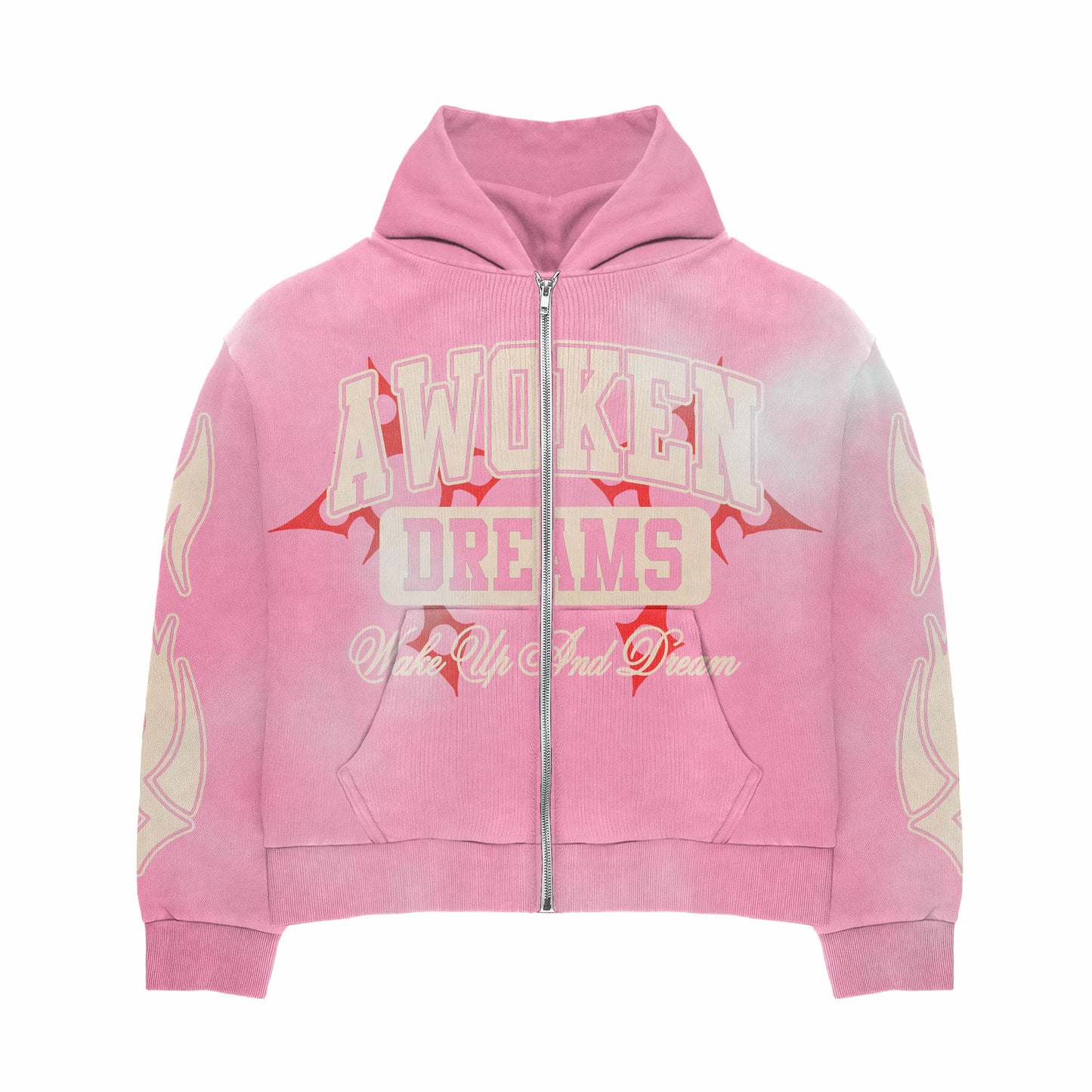 Awoken Dreams Wake Up And Dream Zip Up Pink