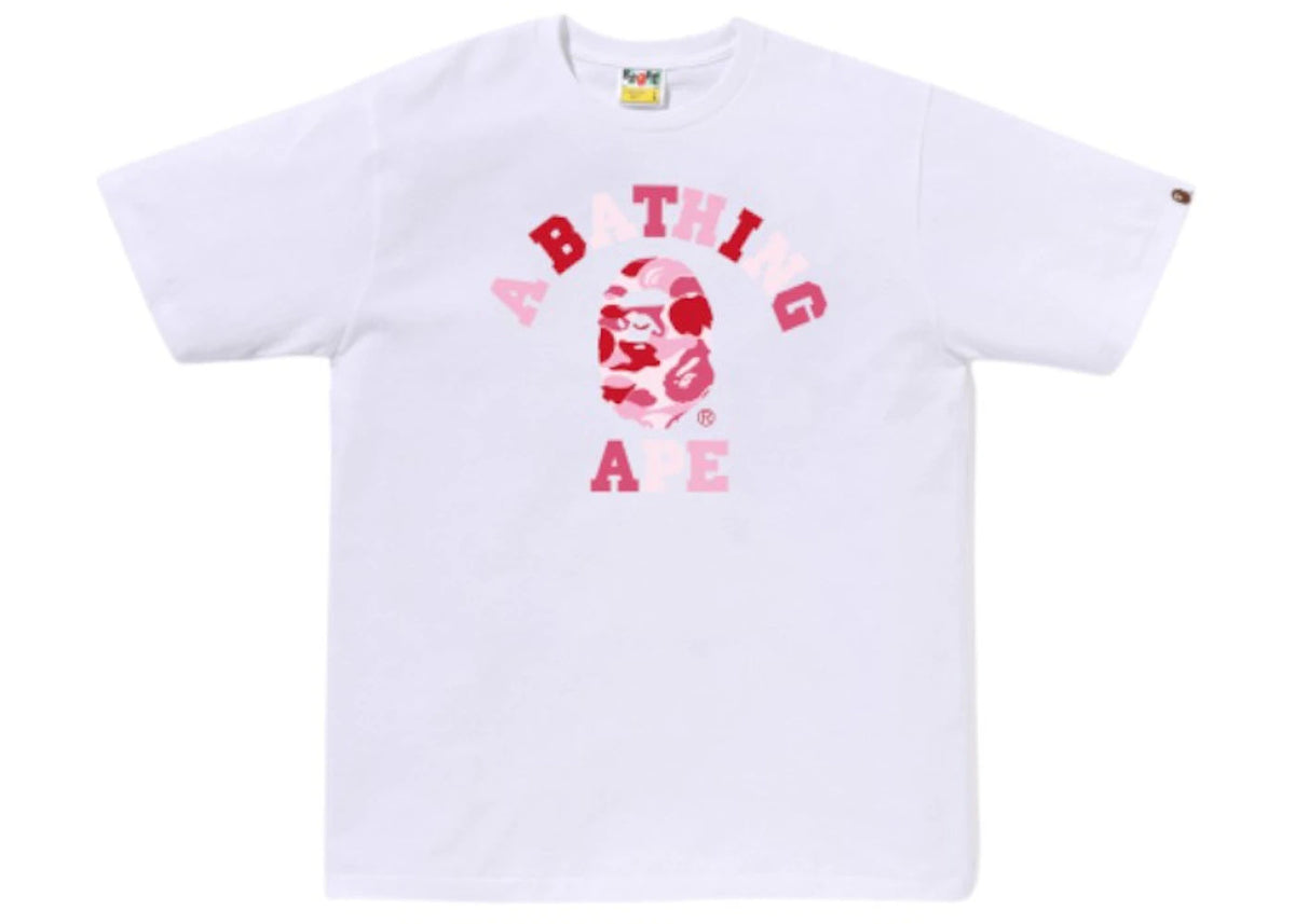 BAPE ABC Camo College Red Camo T-shirt (FW26) White