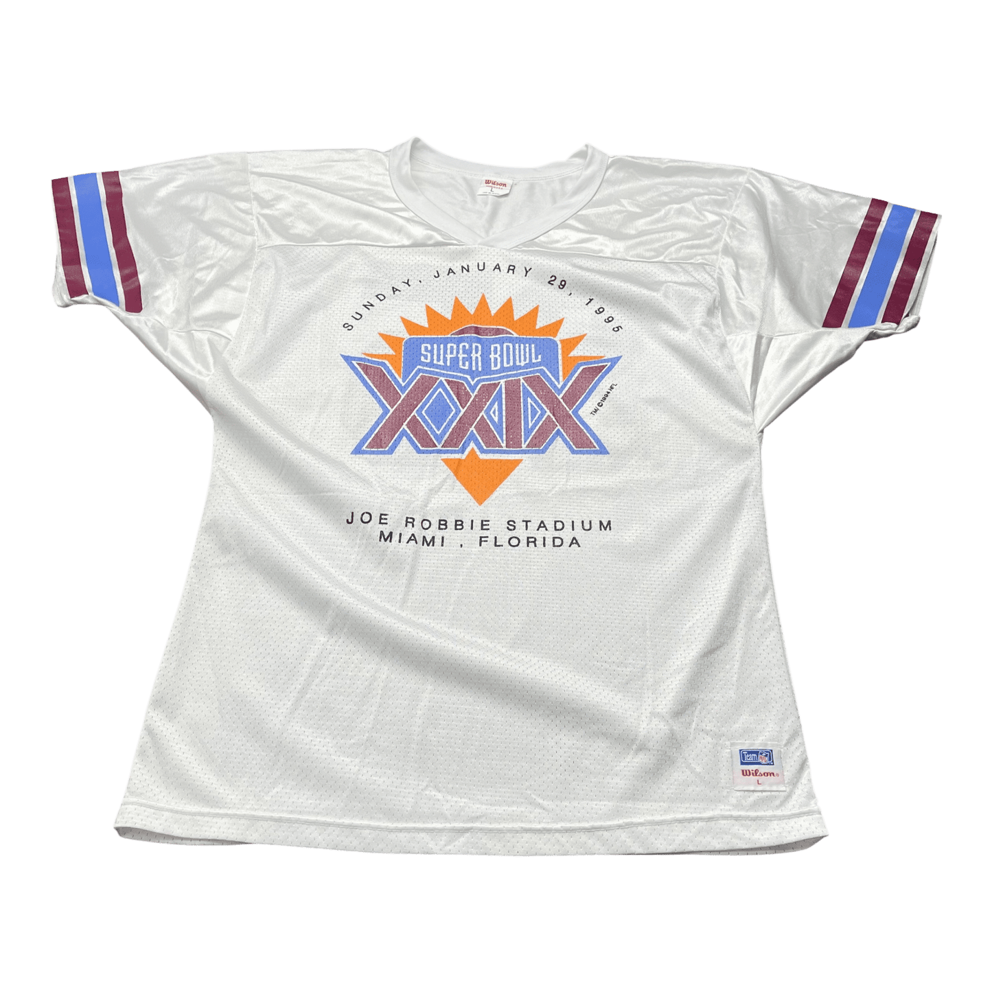 Vintage 1995 NFL Joe Robbie Stadium #95 Super Bowl XXIX Jersey - Used/Worn