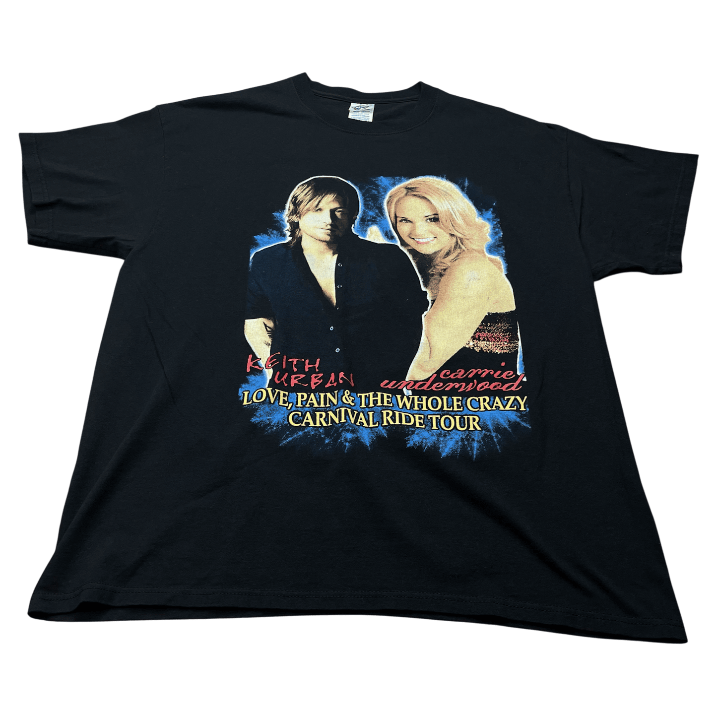 Vintage Love, Pain & The Whole Crazy Carnival Ride 2008 Tour Rap-Style T-Shirt - Used/Worn