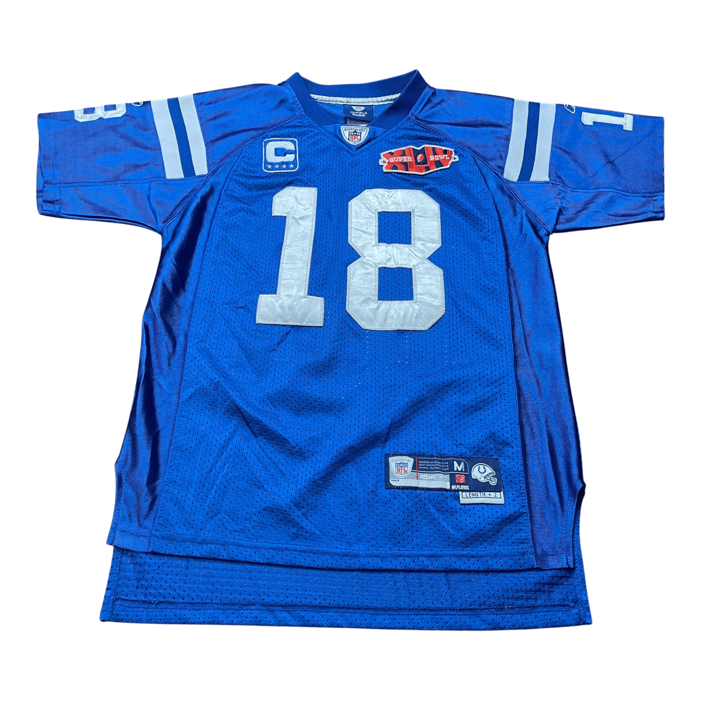 NFL Indianapolis Colts Peyton Manning #18 Super Bowl Reebok Jersey - Used/Worn