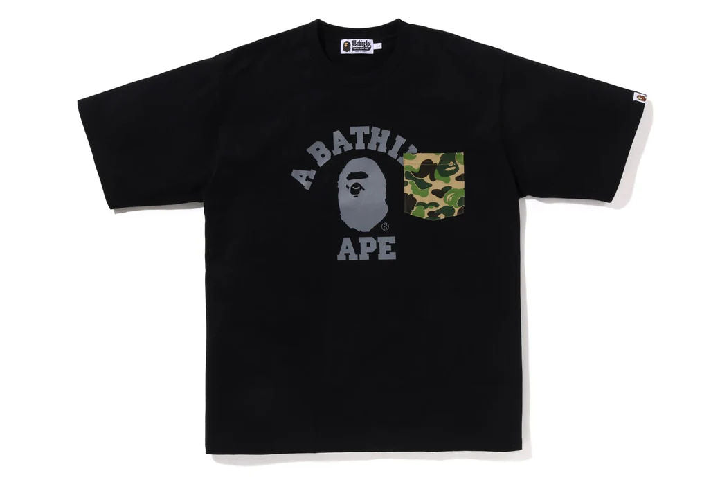 Bape ABC Camo College Pocket Relaxed Tee Black/Green