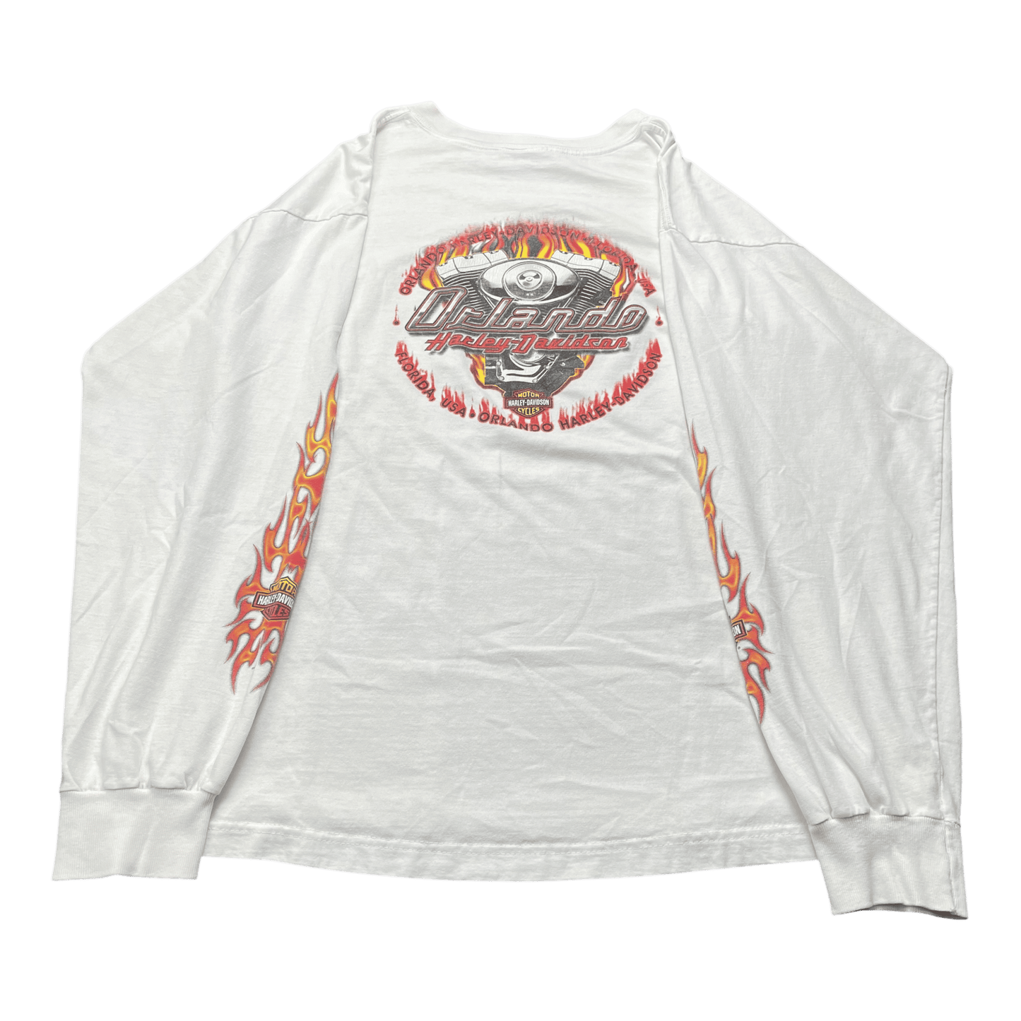 Vintage Harley-Davidson Flame Orlando Long-Sleeve T-Shirt - Used/Worn