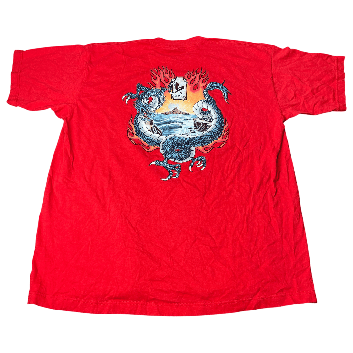 Vintage Billabong Flame Dragon Made in USA T-Shirt - Used/Worn