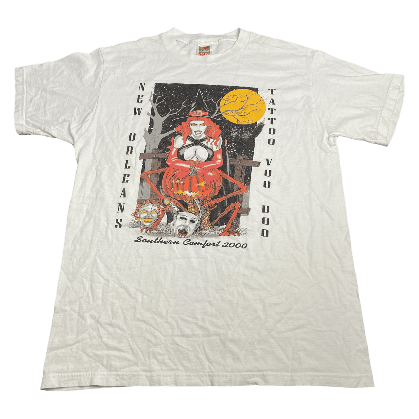 Vintage New Orleans Witch Tattoo Voo-Doo Expo 2000 T-Shirt - Used