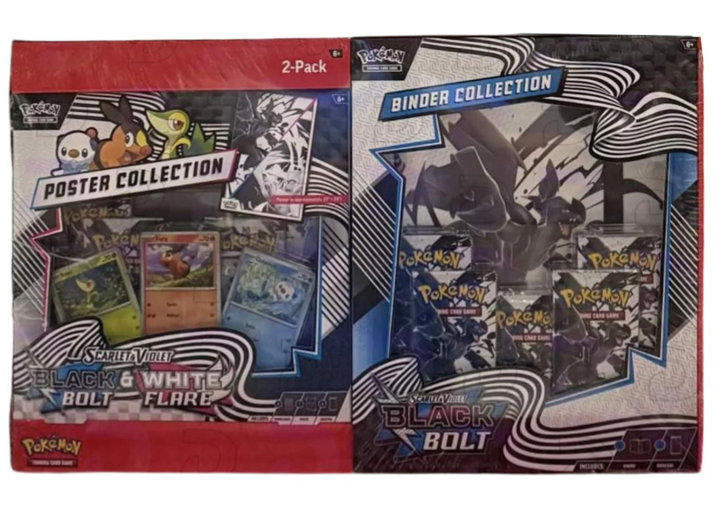 Pokémon Black Bolt & White Flare Poster Collection and Black Bolt Binder Collection Bundle (Sam's Club Exclusive)