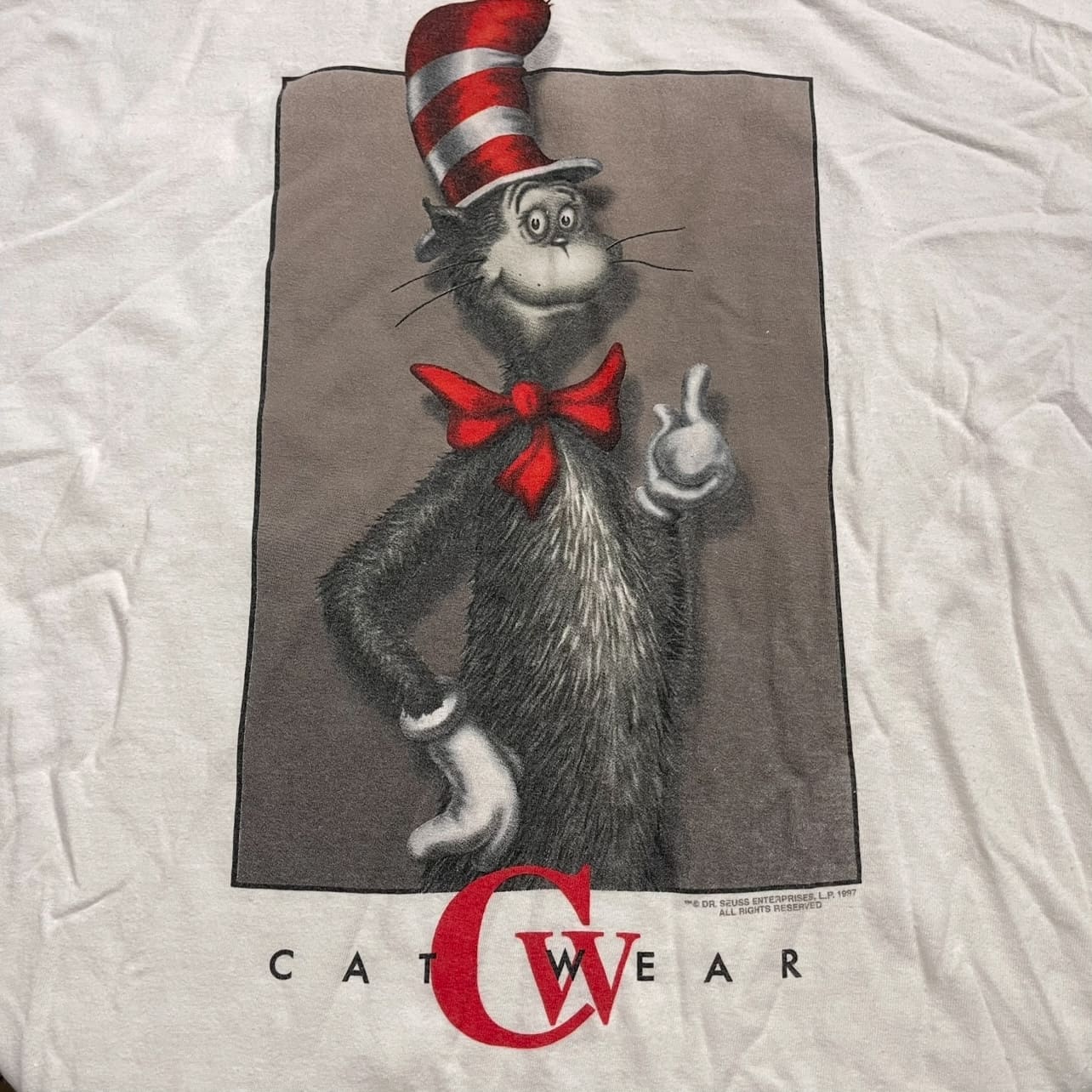 Vintage Cat in the Hat Designer Spoof T-Shirt - Used