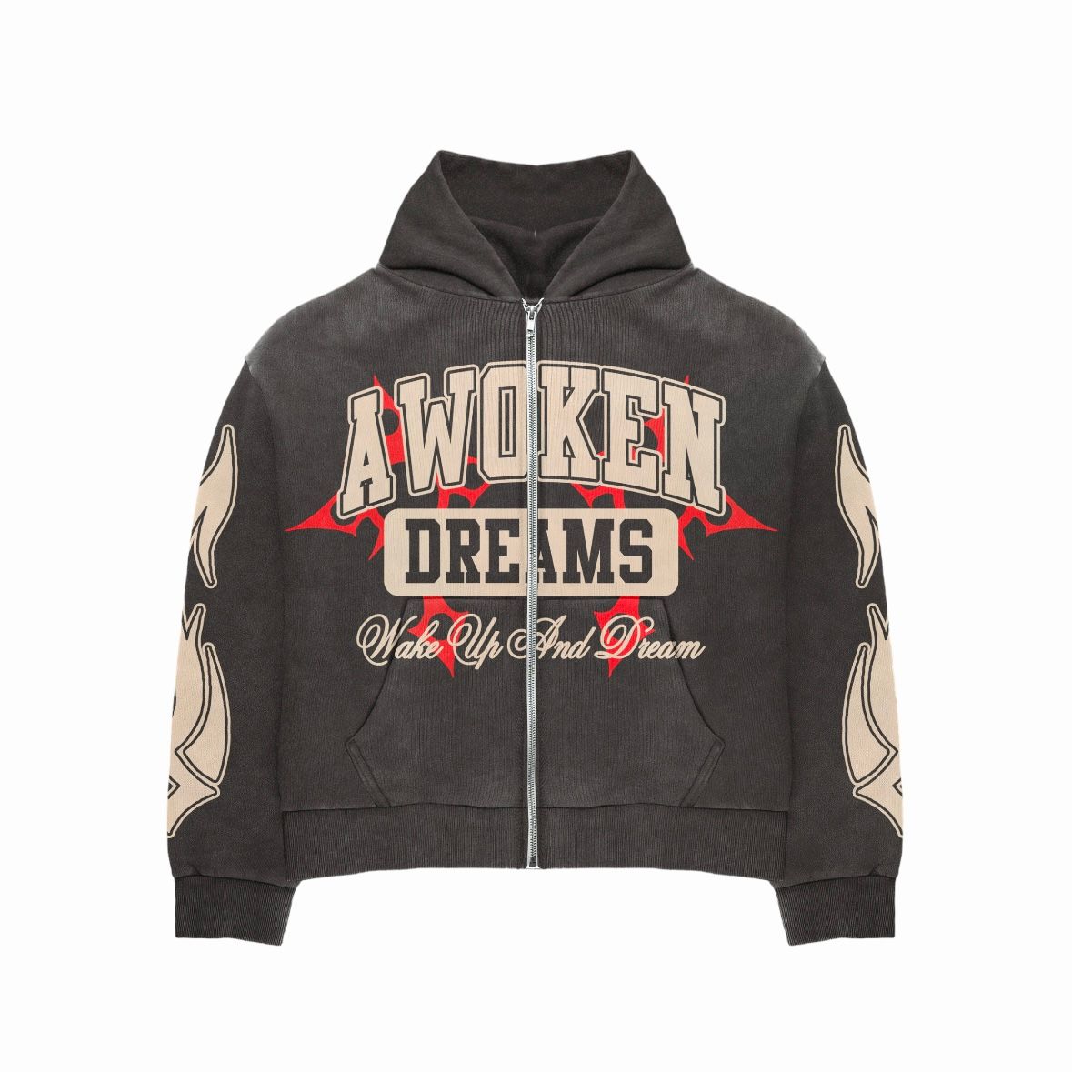 Awoken Dreams Wake Up And Dream Zip Up Black