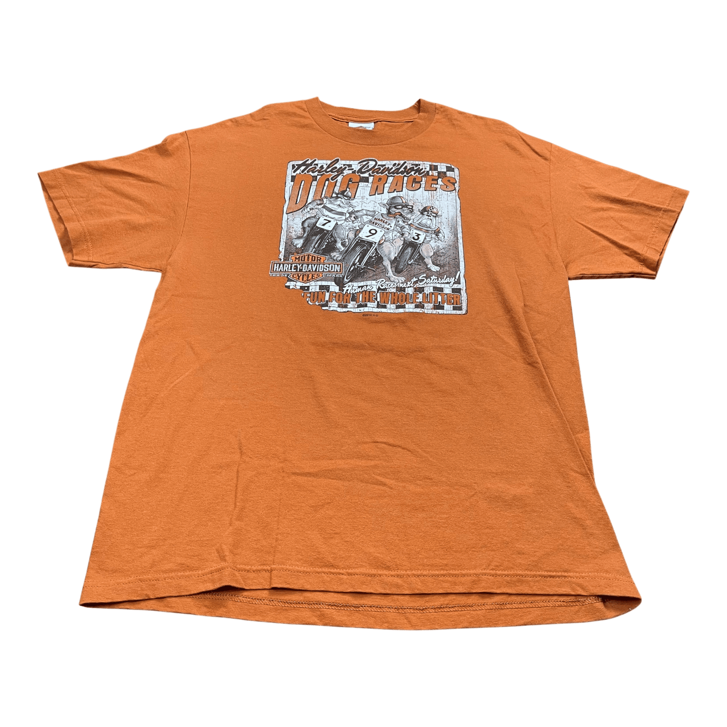 Vintage Harley-Davidson Dog Races T-Shirt - Used/Worn
