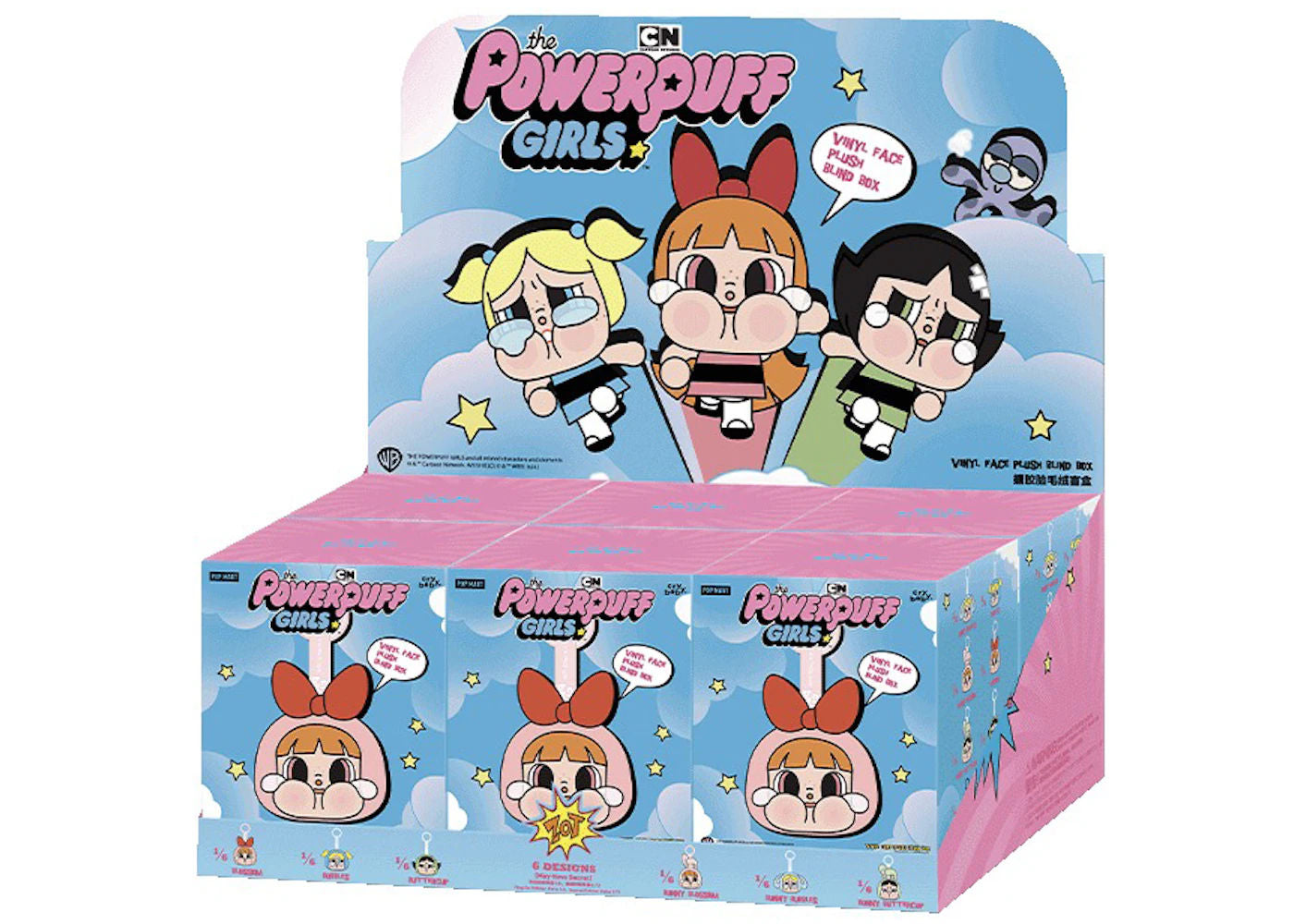Pop Mart CryBaby x Powerpuff Girls Series Vinyl Face Plush Sealed Case (Single Blind Box)