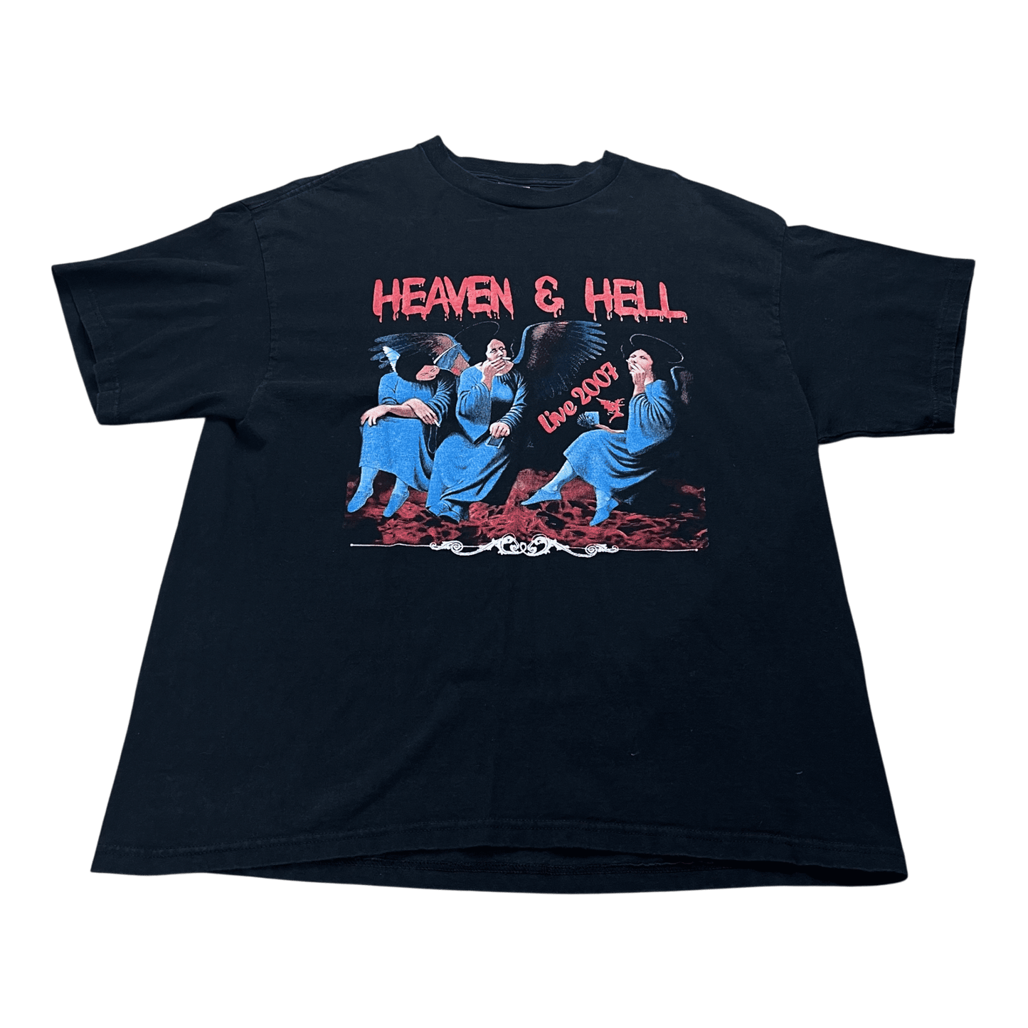 Vintage 2007 Heaven & Hell Grunge Band Tour T-Shirt - Used/Worn