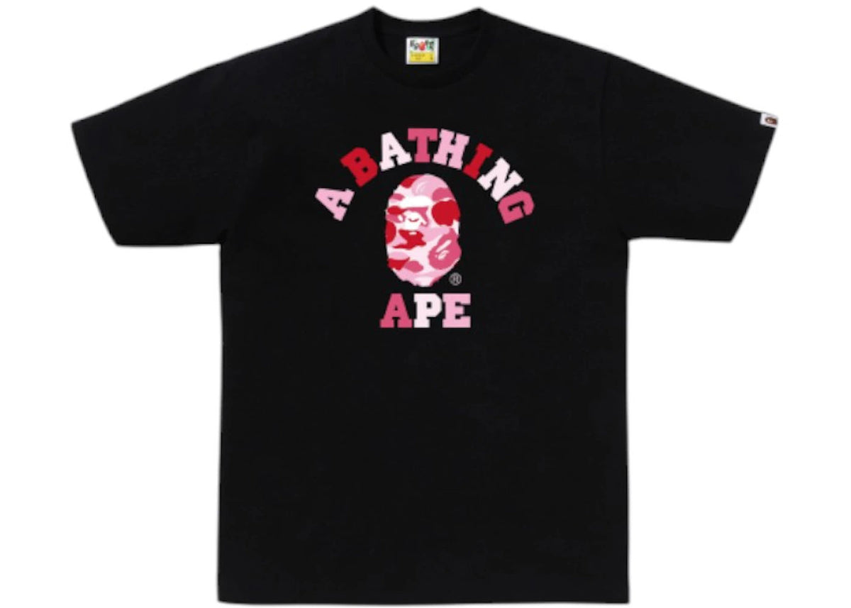 BAPE ABC Camo College Red Camo T-shirt (FW26) Black