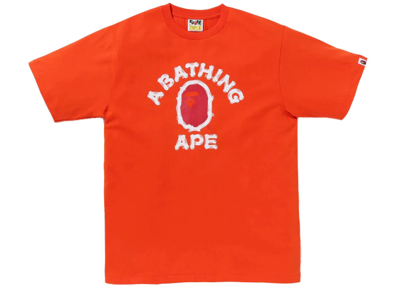 BAPE Brush College Tee Orange