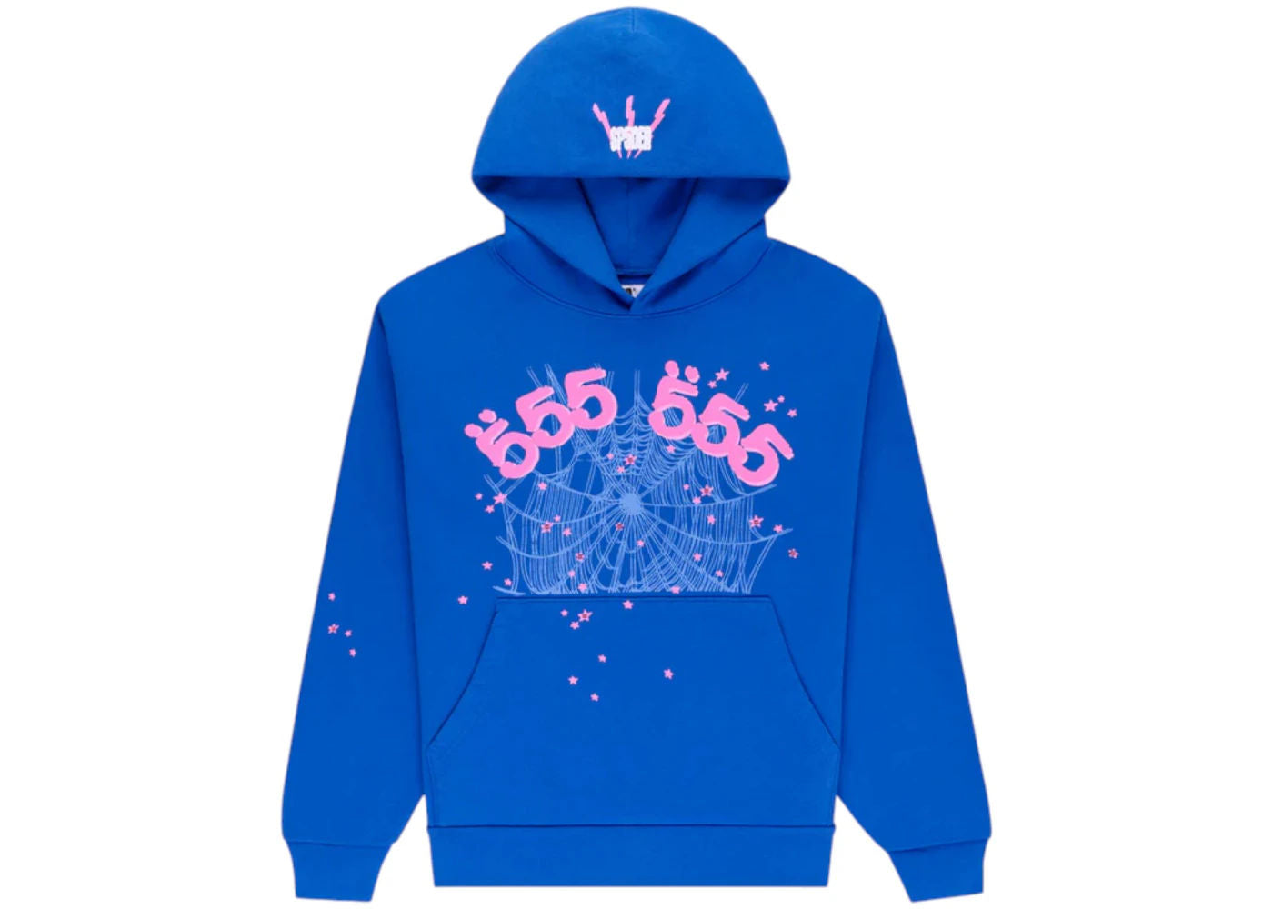 Sp5der Angel Number Hoodie Blue