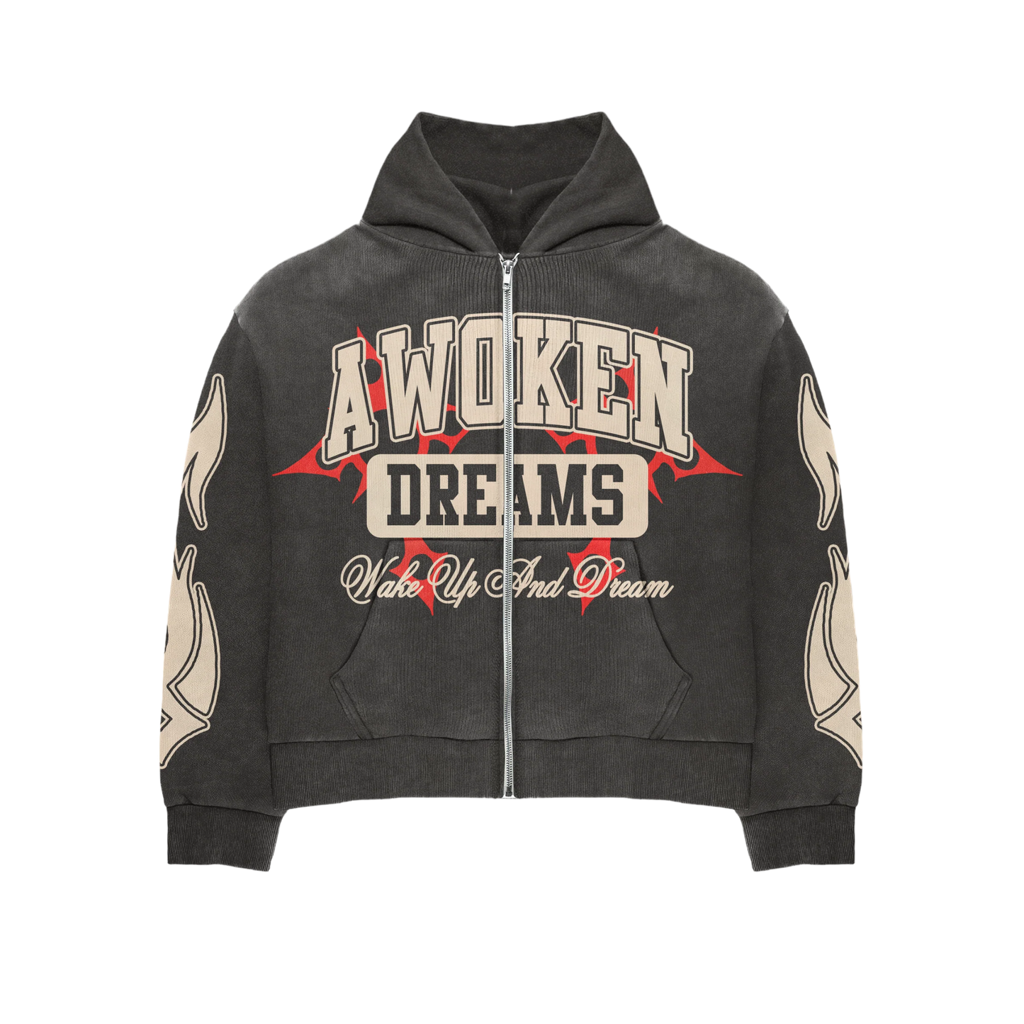 Awoken Dreams Wake Up And Dream Zip Up Black