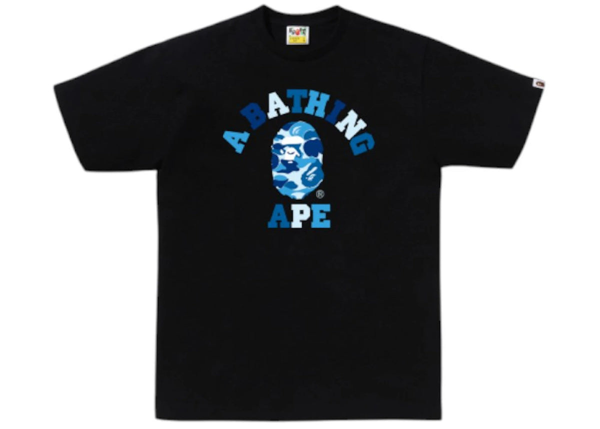 BAPE ABC Camo College Blue Camo T-shirt (FW26) Black