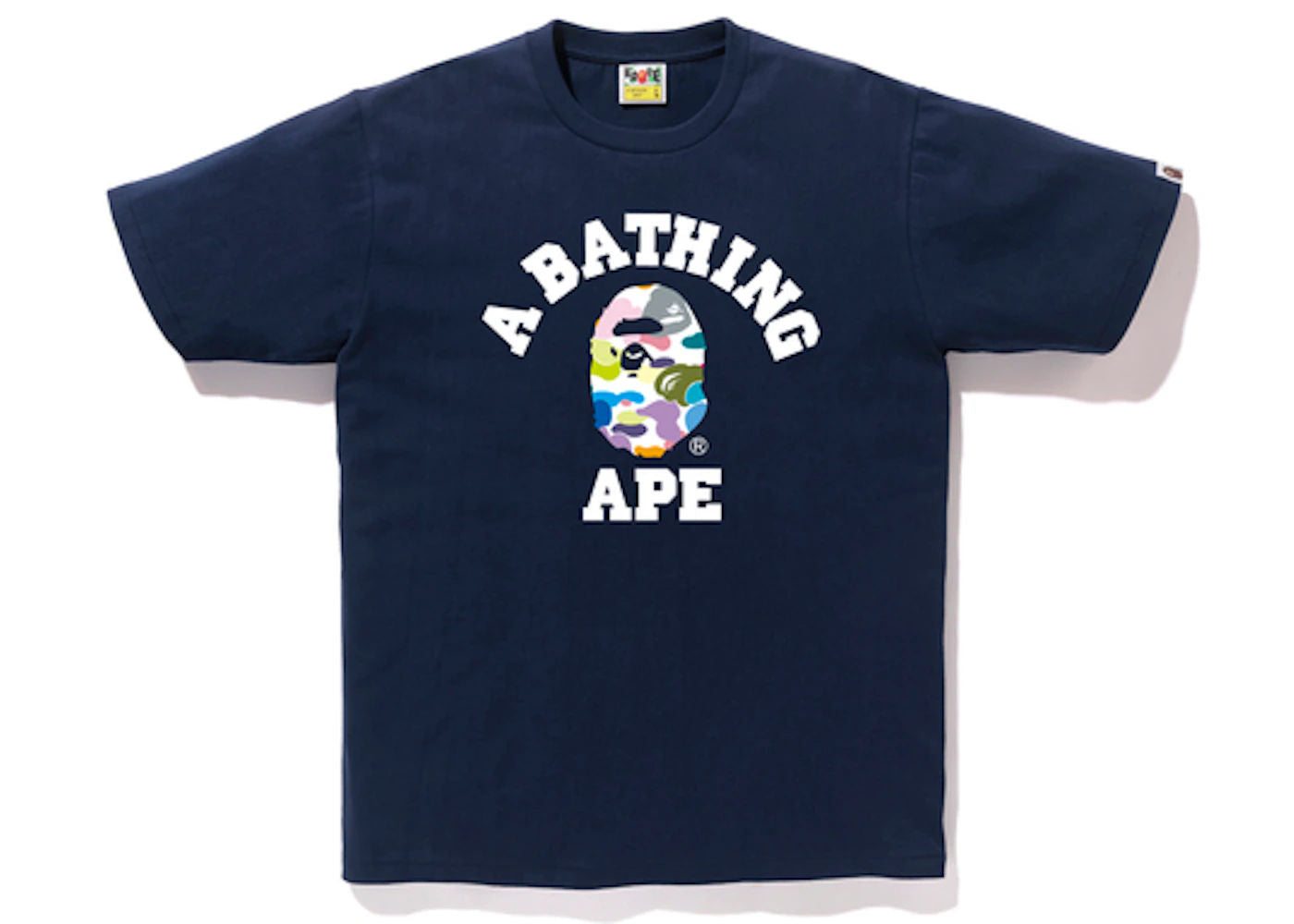 BAPE Multi Camo College Tee Navy