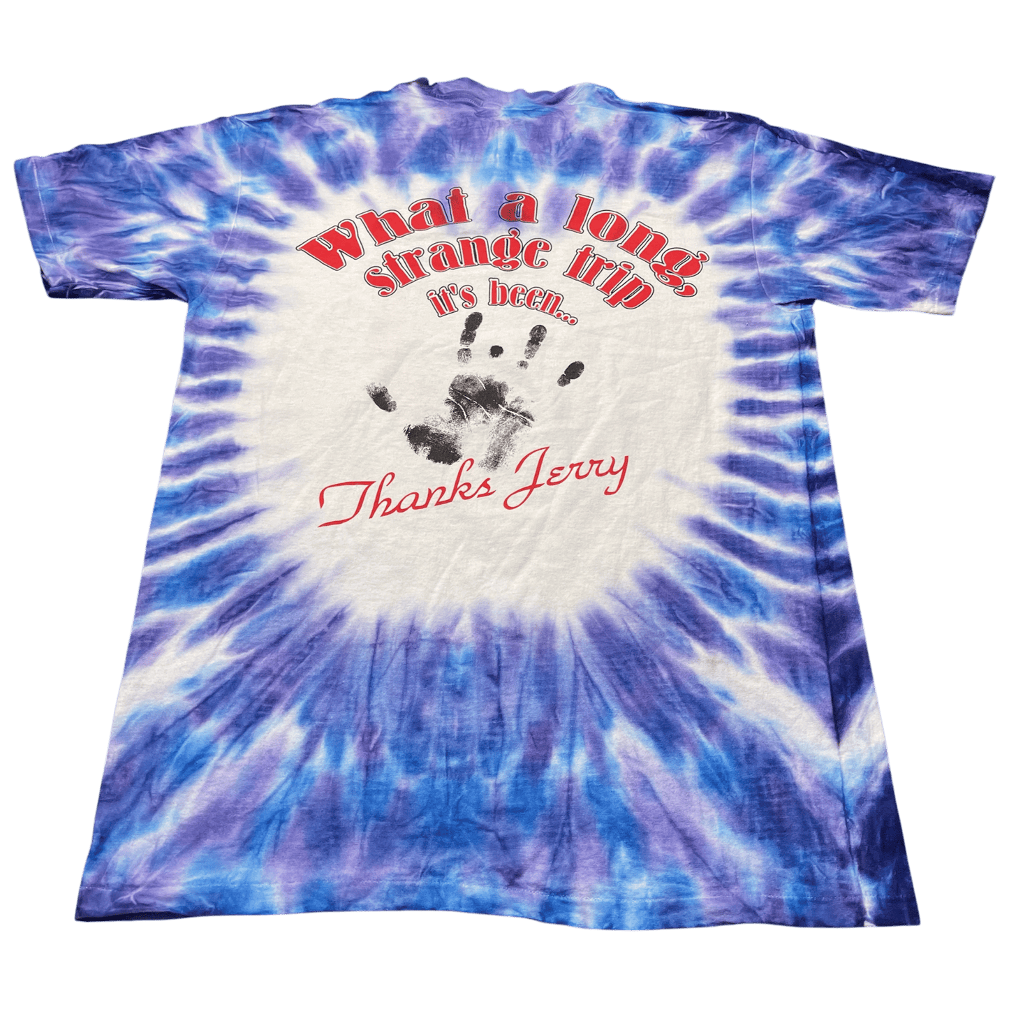 Vintage Jerry Garcia 1995 Memorial Grateful Dead Tie-Dye T-Shirt - Used/Worn