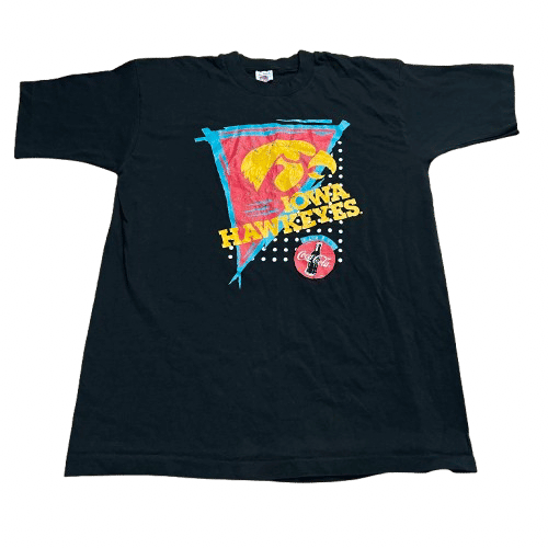 Vintage 90s Iowa Hawkeyes Coca-Cola T-Shirt - Used