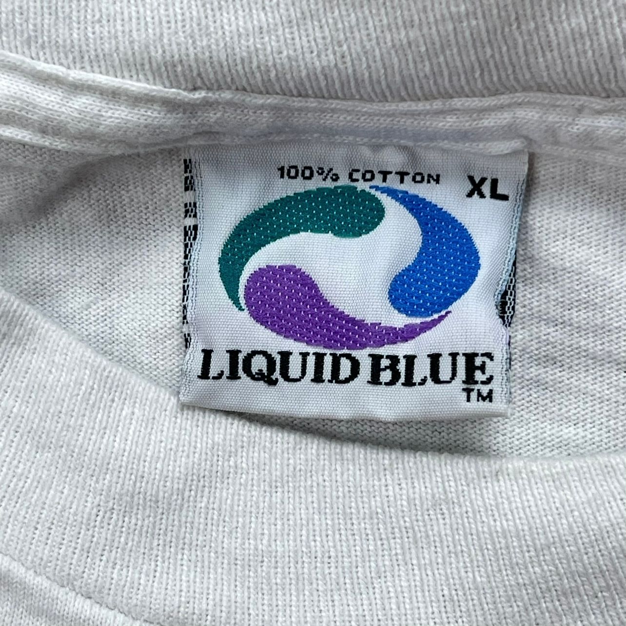 Vintage Rain Forest Nature Liquid Blue Tie-Dye AOP T-Shirt - Used/Worn