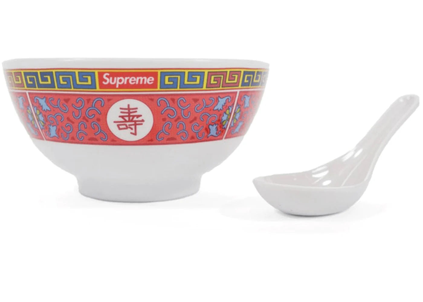 Supreme Longevity Soup Set (Bowl and Spoon) White
