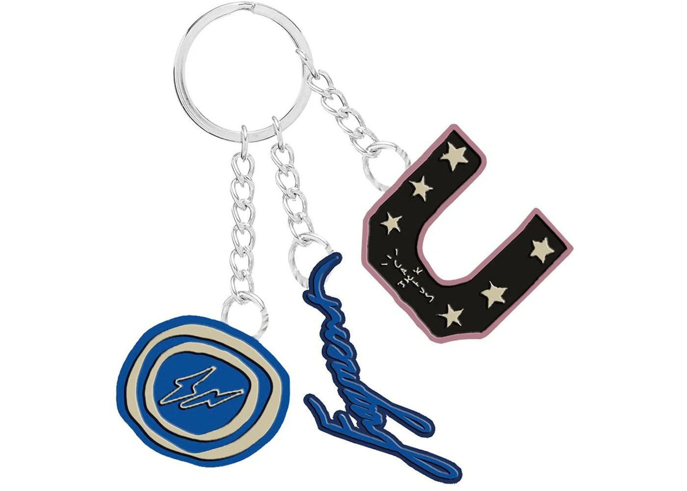 Travis Scott Cactus Jack For Fragment 3 Charm Keychain Multi