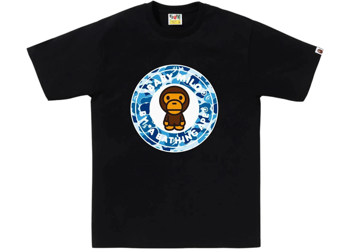 BAPE ABC Camo Milo Busy Works Tee Black/Blue