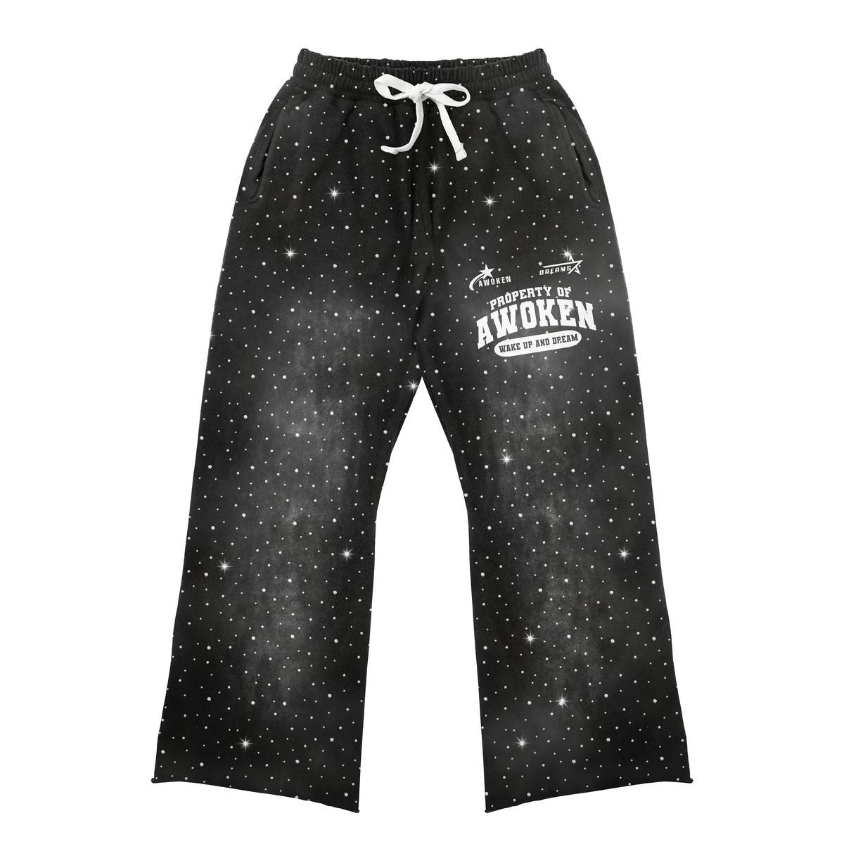 Awoken Dreams Black Rhinestone Sweats