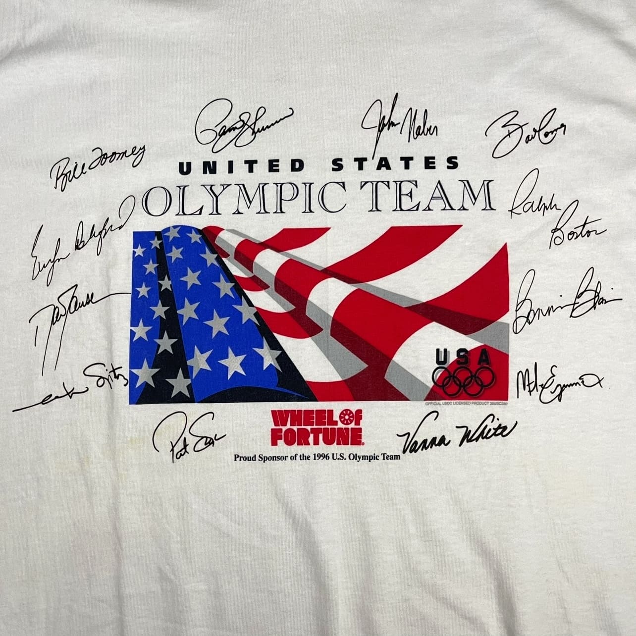 Vintage 1996 USA Olympic Team Autograpgh T-Shirt - Used