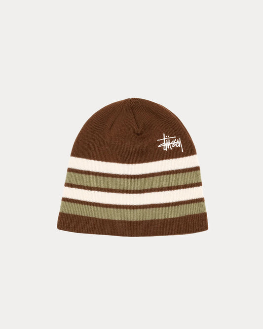 Stussy Skullcap Basic Stripped Brown