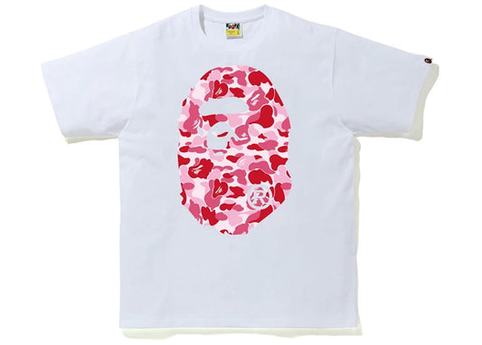 BAPE ABC Camo Big Ape Head Tee White/Pink