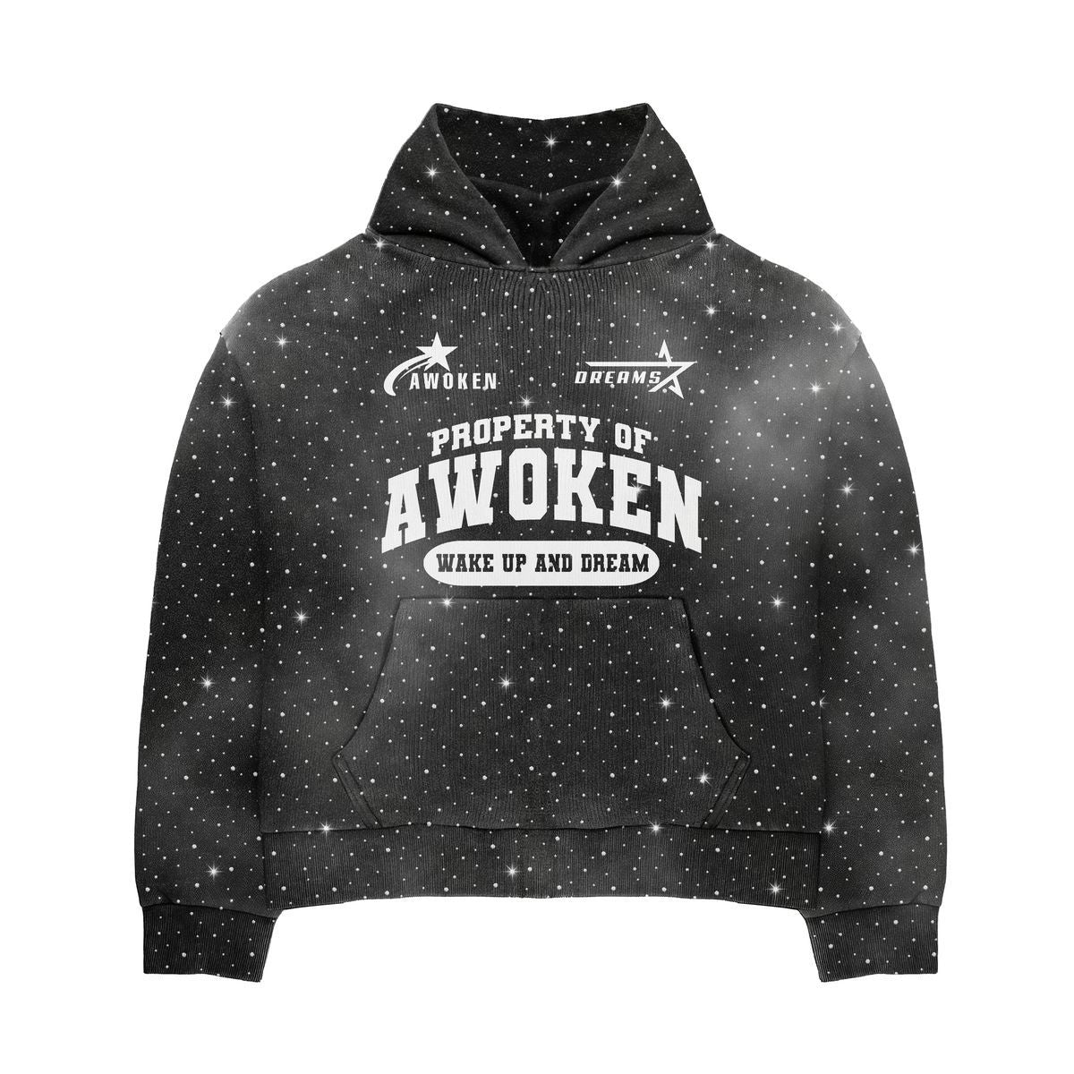 Awoken Dreams Black Rhinestone Hoodie