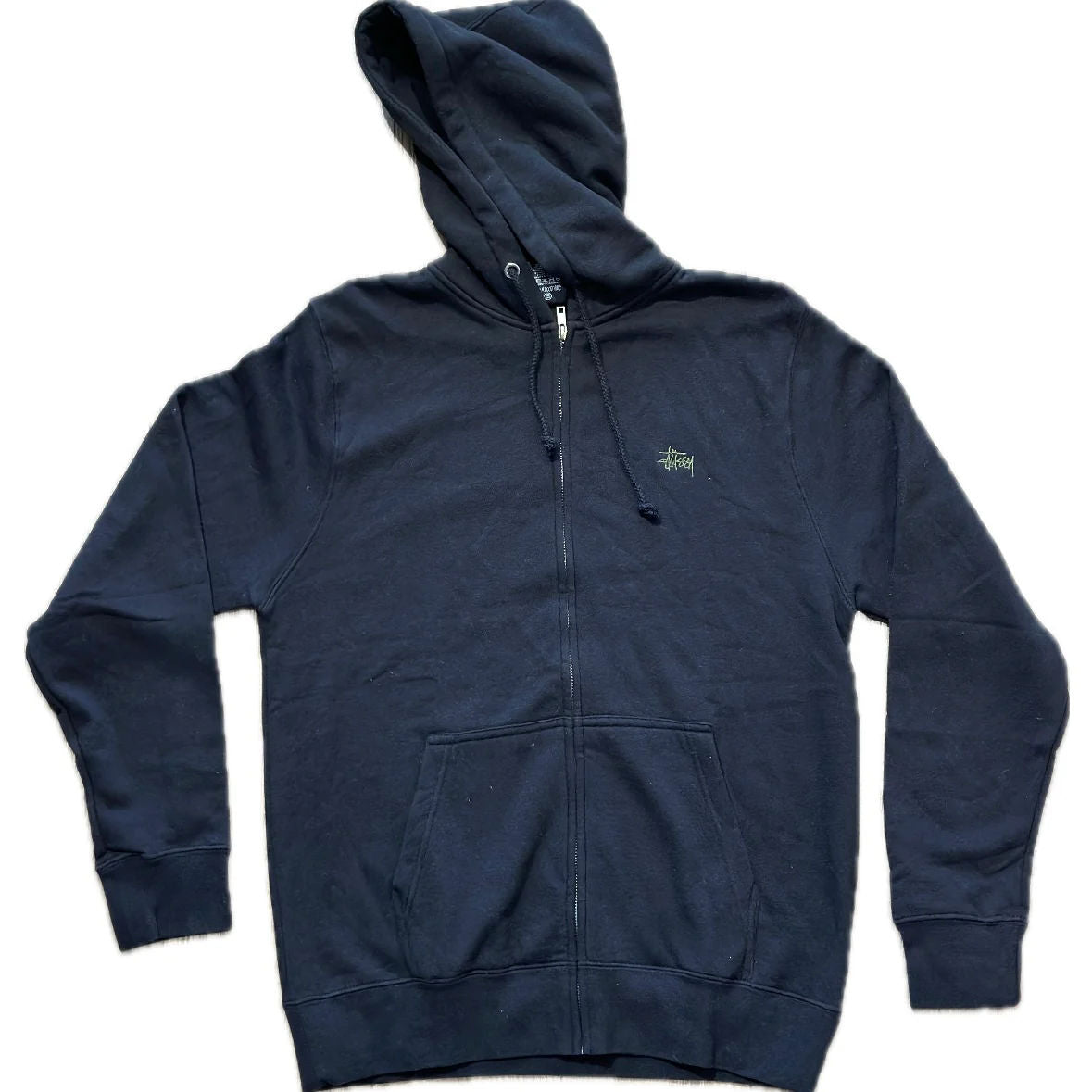 Stussy Basic Zip-Up (BLK/OLV)