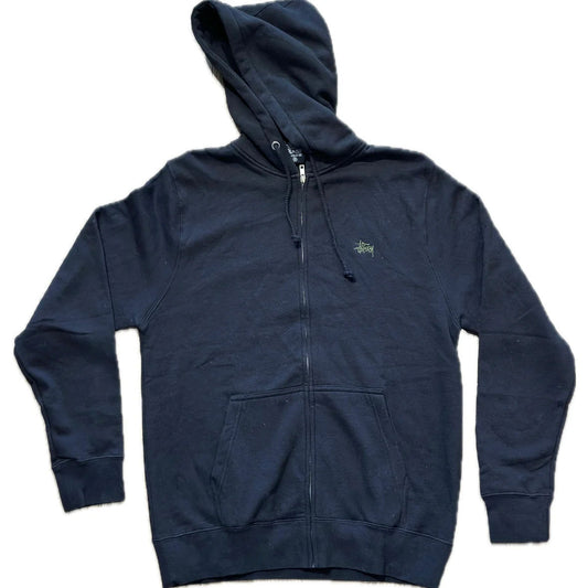 Stussy Basic Zip-Up (BLK/OLV)