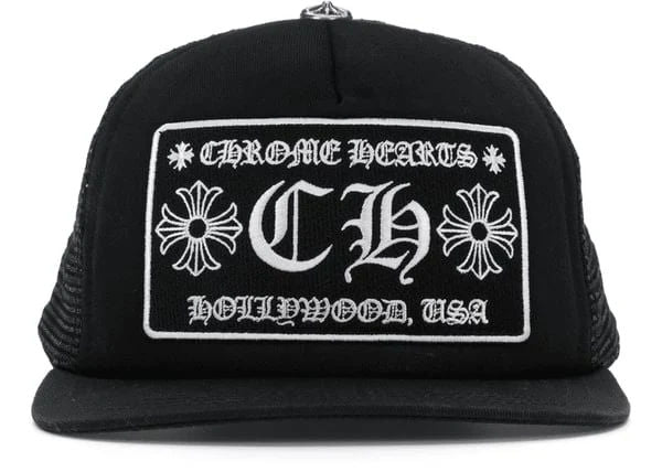 Chrome Hearts CH Hollywood Trucker Hat Black/Black