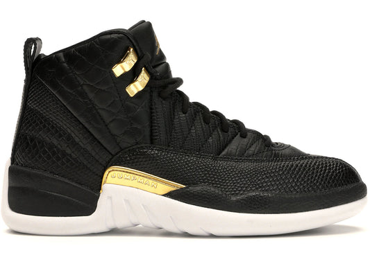 Jordan 12 Retro Black Metallic Gold White (Women's) - Used/No Box