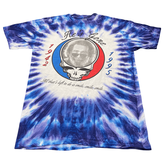 Vintage Jerry Garcia 1995 Memorial Grateful Dead Tie-Dye T-Shirt - Used/Worn