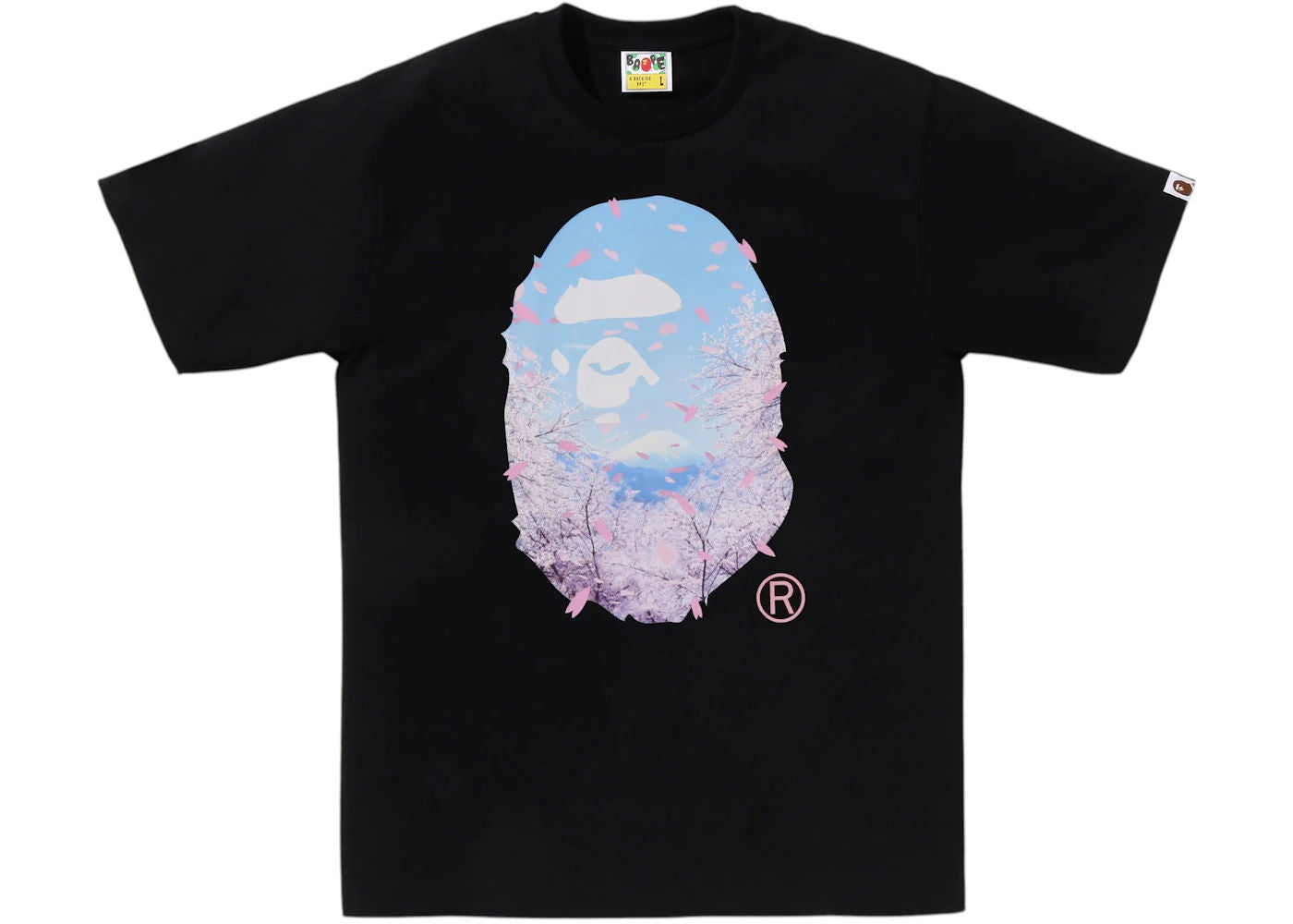 BAPE Sakura Photo Ape Head Tee (SS26) Black