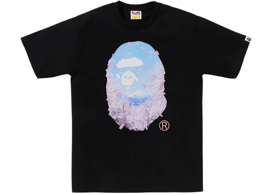 BAPE Sakura Photo Ape Head Tee (SS26) Black