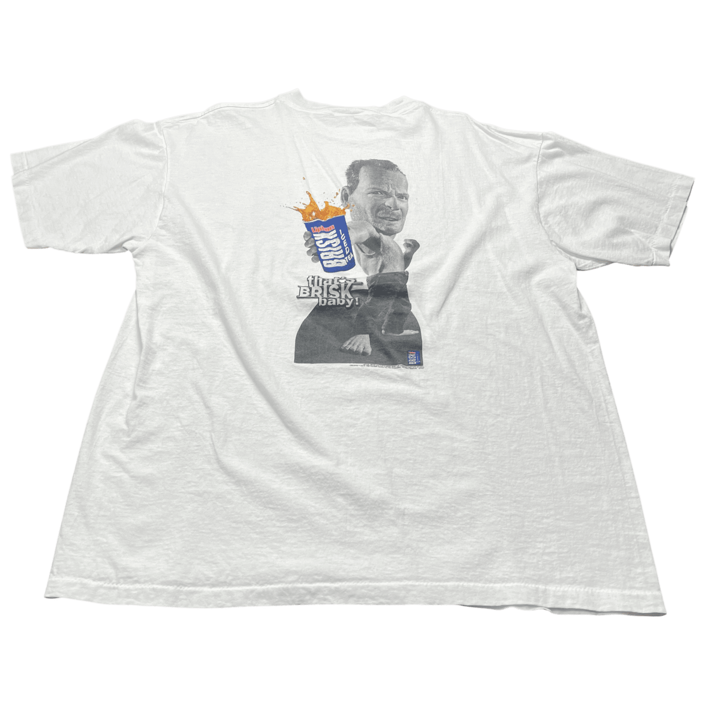 Vintage 1988 Bruce Willis Lipton BRISK Promo T-Shirt - Used