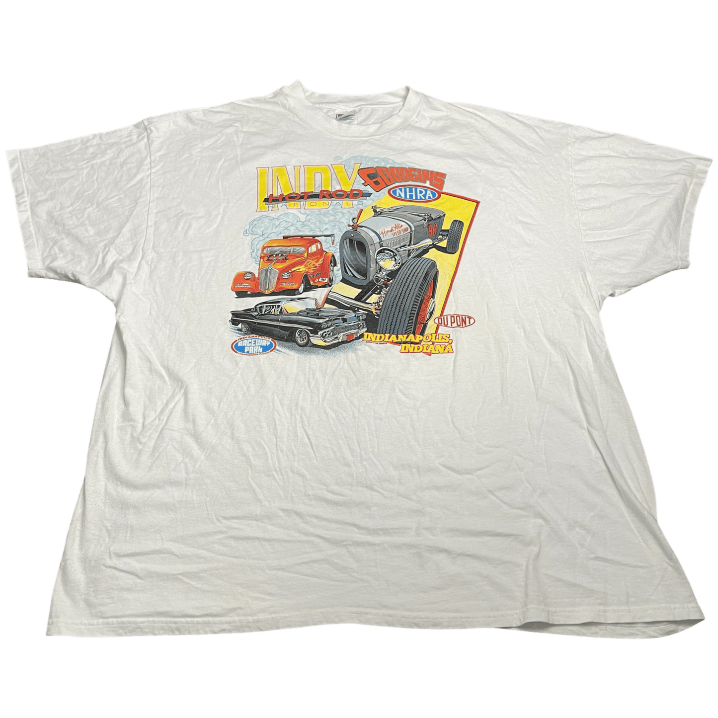 Vintage NHRA Indy Hot Rod Cars T-Shirt - Used