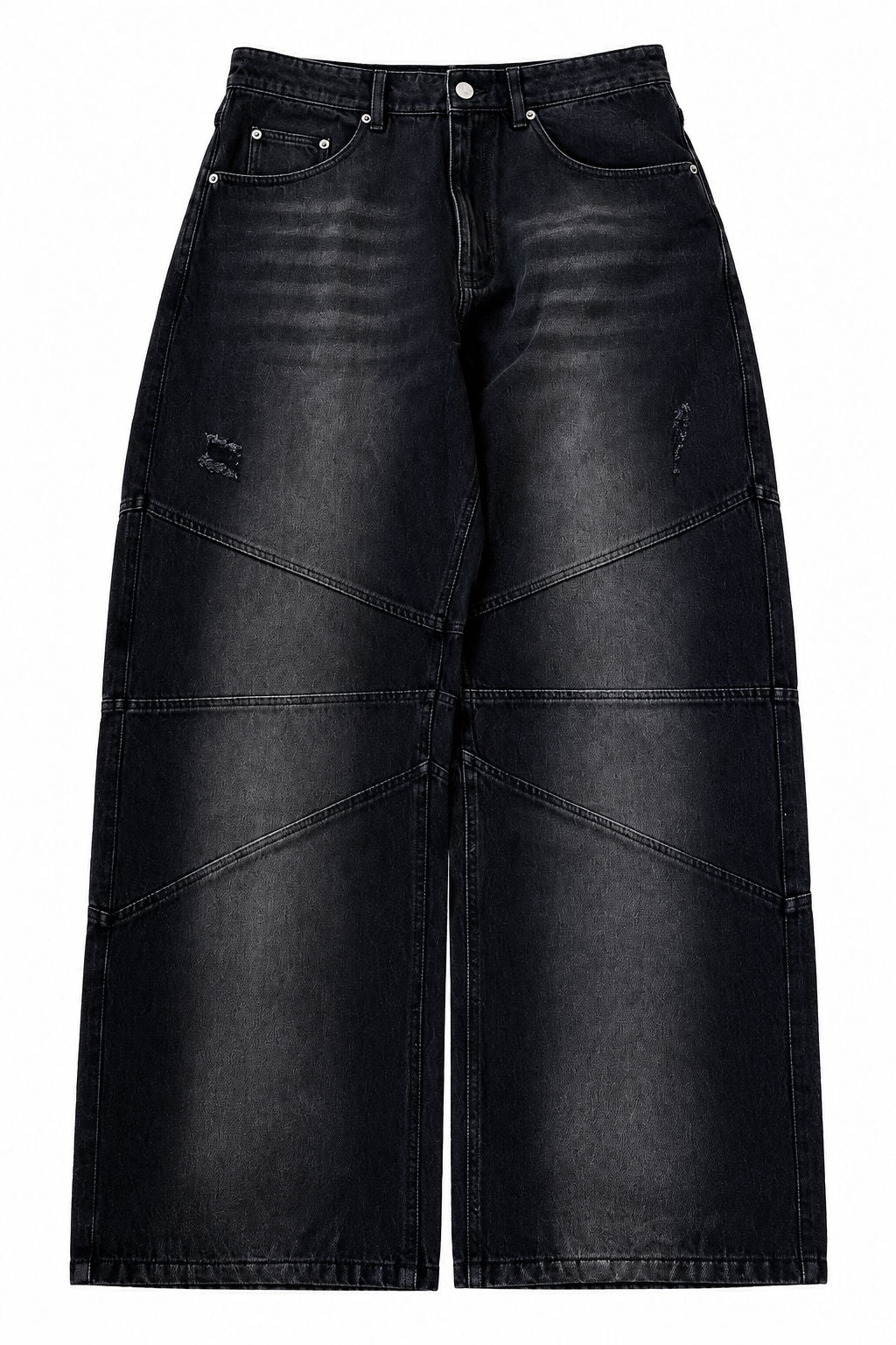 Crashed Studios Black Baggy Denim