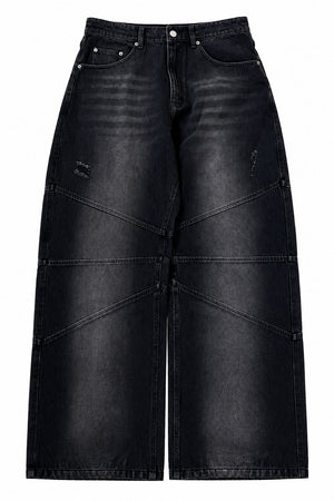 Crashed Studios Black Baggy Denim