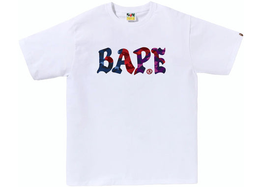 BAPE Color Camo Crazy Bape Logo Tee White