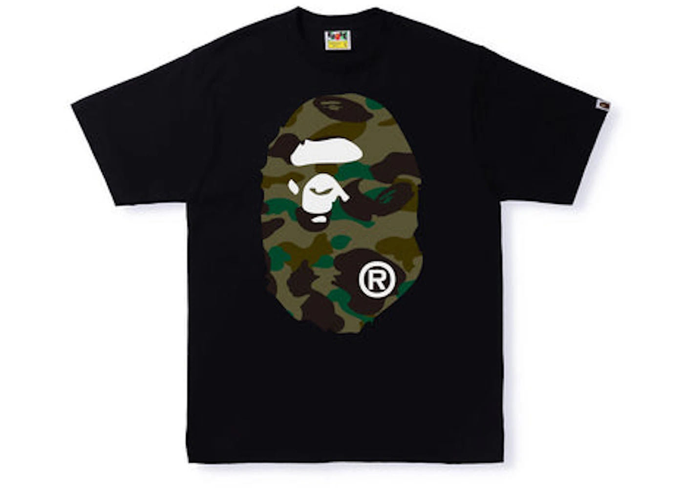 BAPE 1st Camo Big Ape Head Tee Black/Green