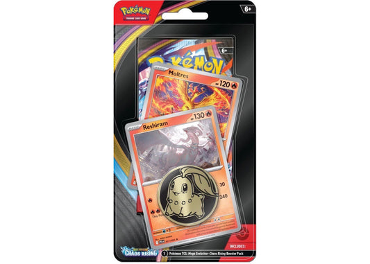 2026 Pokémon Mega Evolution Chaos Rising Reshiram 3 Pack Blister