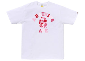 BAPE ABC Camo College Red Camo T-shirt (FW26) White